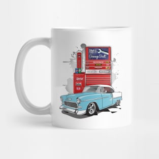 1955 Skyline Blue Chevy Bel Air Garage Built Mug